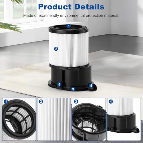 15 Pcs IP1251 IP3251 HEPA Filter Replacement Compatible with Shark Cordless PowerDetect Clean and Empty Lightweight Stick Vacuum (15 Count)