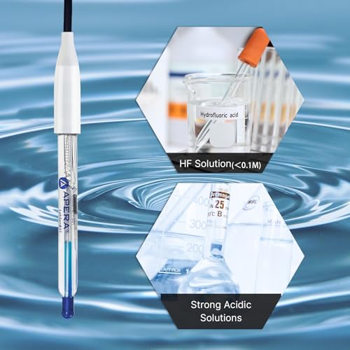 PH60Z HF Smart Handheld pH Meter Tester Kit with LabSen 835 ATC pH Electrode for Lab