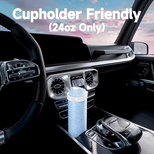 24 oz Insulated Water Bottle with Straw