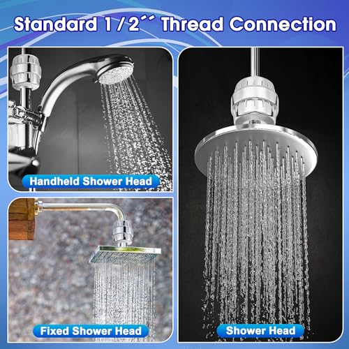 2 Pcs Shower Filter with 4 Pack 20 Stage Shower Filter Replacement