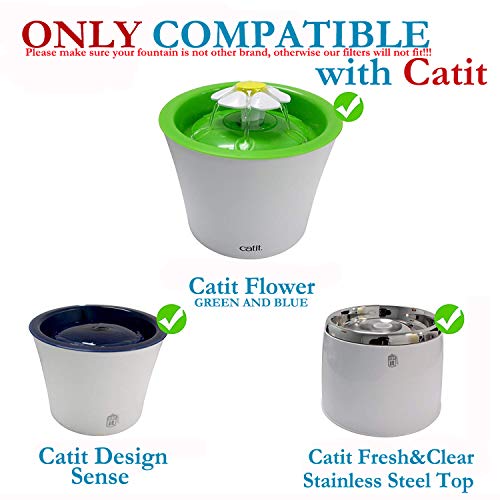 Pack 8 of WECATION Cat Water Fountain Filter for Catit (8 Count)