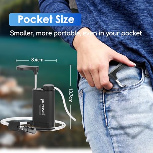 Stainless Steel Water Filter Pump with Replaceable Carbon 0.01 Micron Water Filter