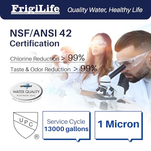 1 Micron 10" x 2.5" Whole House CTO Carbon Sedimen Water Filter Compatible DuPont WFPFC8002 (3 Count)