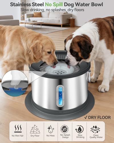 14L No Spill Dog Water Bowl (5 Pound)