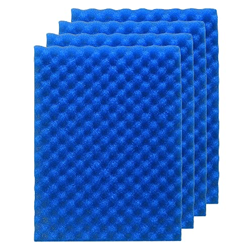 4 Pack Aquarium Filter Media Bio Sponge Pad 16 x 12 x 1 inch (4 Count)