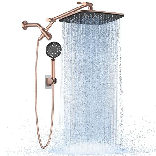 Rose Gold 11.8" High Pressure Shower Head with Handheld