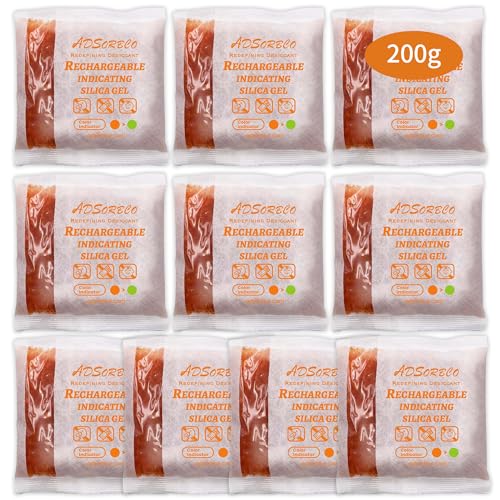 Adsorbco Rechargeable 200 Gram 10 Packs Desiccant