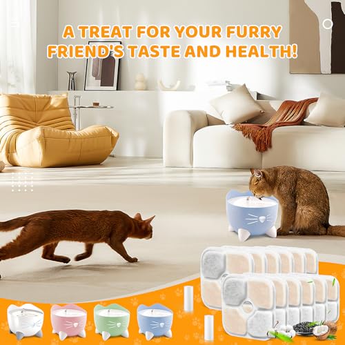 12 Pack Pet Fountain Filters for Catit PIXI Cat Drinking Fountain (12 Count)