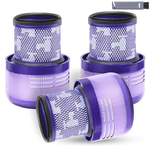 3 Pcs V9 Replacement Filters Compatible with Dyson V9 SV18 SV57 (4 Count)