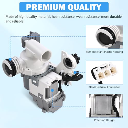 DC97 19289F Washer Drain Pump Assembly for Samsung Top Load Washers