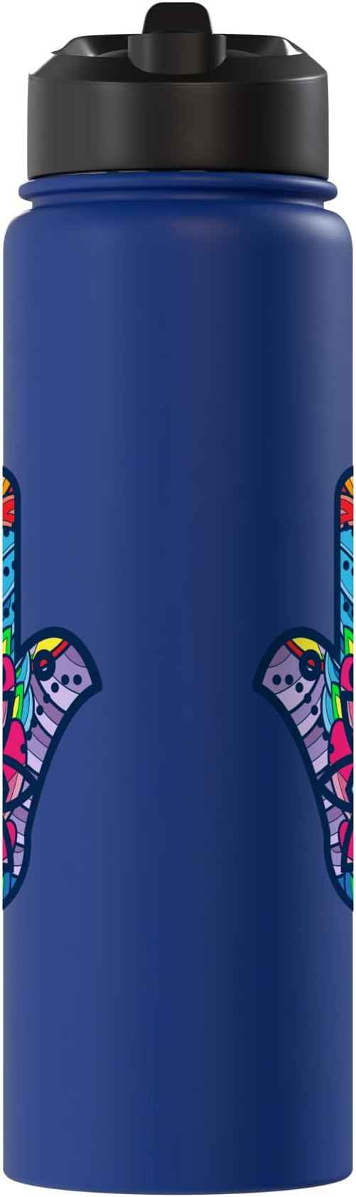 Colorful Nazar Amulet Hamsa Symbol Blue Evil Eye Ornament Stainless Steel Insulated Water Bottle