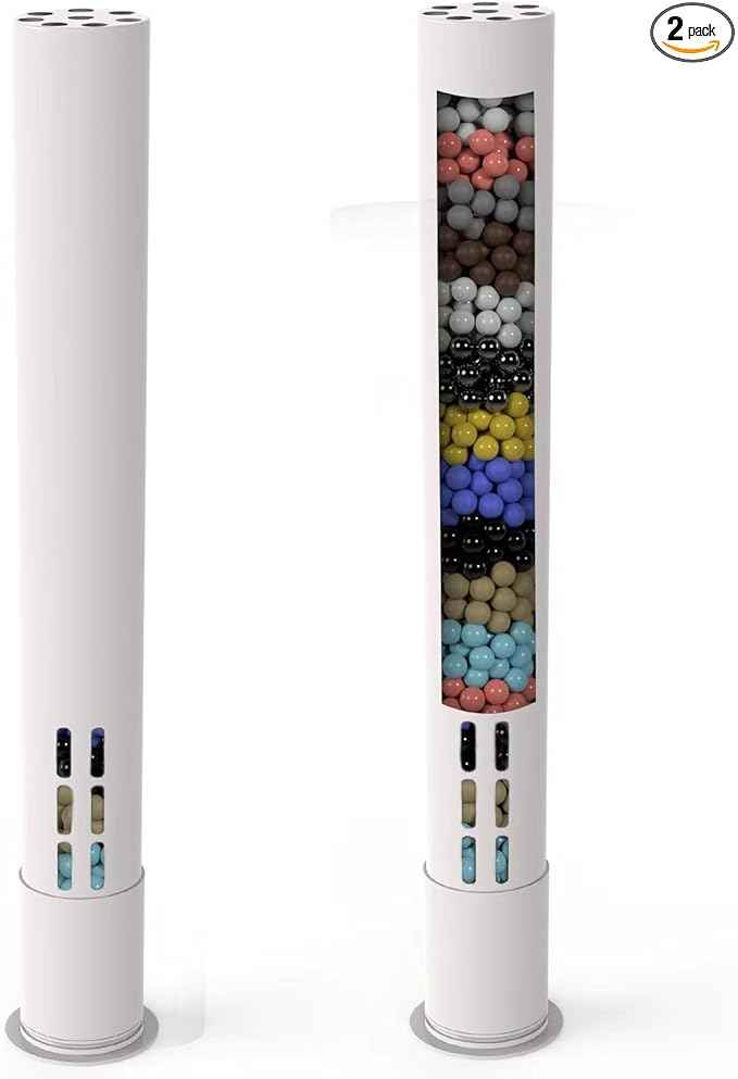 2 Pack Shower Filter Cartridge, JNILE 15 Stage Replacement Shower Filter for Hard Water, High Output Universal Replacement Filter Cartridge, Remove Chlorine Heavy Metals and Sediments