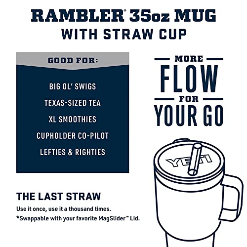 Rambler 35 oz Tumbler with Handle and Straw Lid