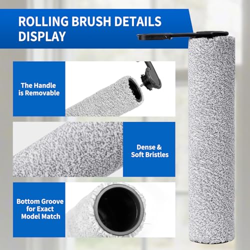 Replacement Roller Brushes & Filter for Tineco S7 Pro (4 Count)
