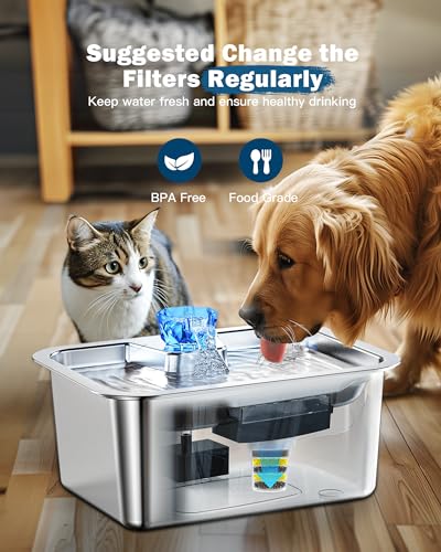 Dog Water Fountain Filters Replacement 4 Packs