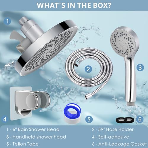 Rain Shower Head with Handheld