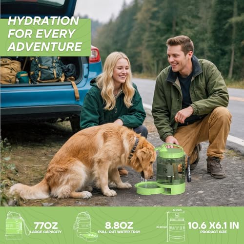Portable Dog Travel Water Bottle (77 Fl Oz)