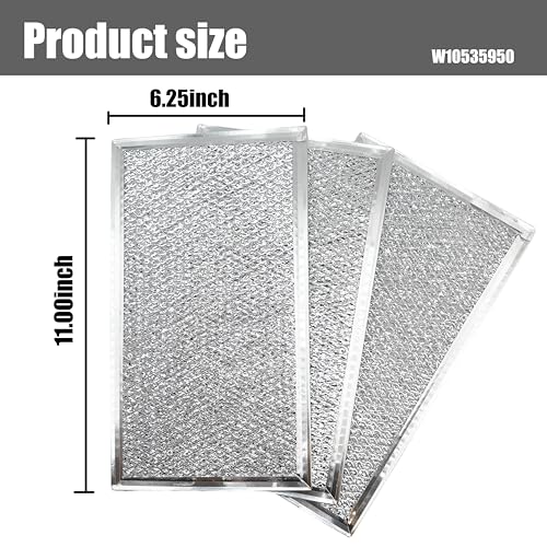 W10535950 PS8769987 Compatible with Whirlpool Microwave Grease Filter 3