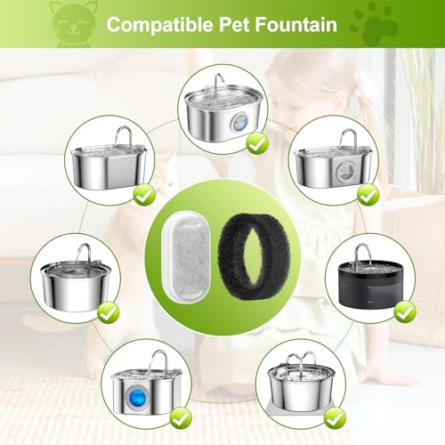 12 Pack Cat Water Fountain Filters