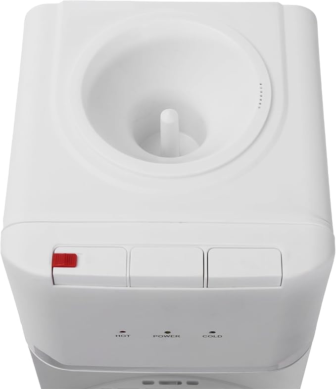 Top Loading Water Dispenser, Water Cooler Dispenser with Double Storage Cabinets, Hot & Cold & Warm Water Dispenser for 5 Gallon Bottles with Child Safety Lock, 50-59 ℉&185-203 ℉