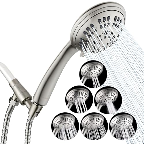 Shower Head with Metal Shower Holder and Long Hose