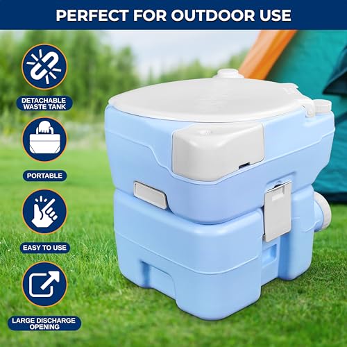 5.3 Gal Portable Toilet with Extra Large Seat