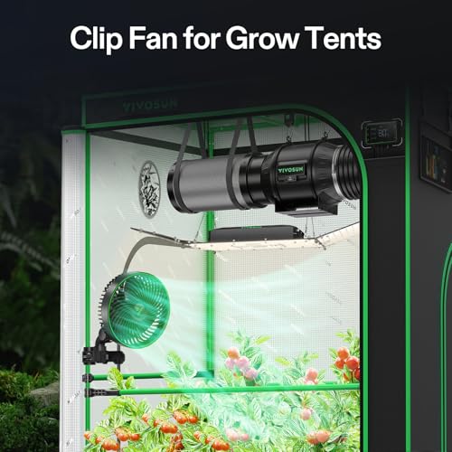AeroWave E6 Gen2 Grow Tent Oscillating Clip Fan (2 Count)