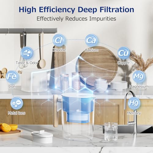 WD-PF-01A Plus Replacement Filter for All Waterdrop Pitcher Filtration (4 Count)