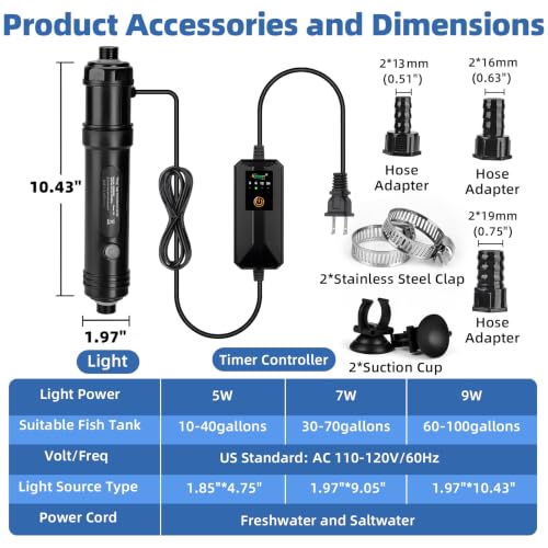 9W Aquarium U