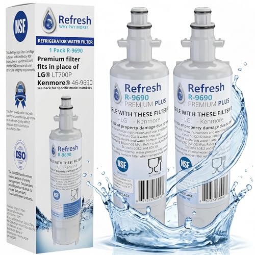 Refresh Refrigerator Water Filter Replacement for LG LT700P (2 Count)