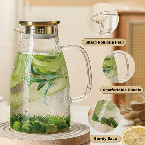 Glass Pitcher with Lid (68 Count)