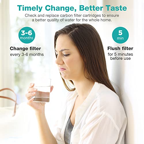 5 Micron 10" x 2.5" Whole House CTO Carbon Sediment Water Filter (4 Count)