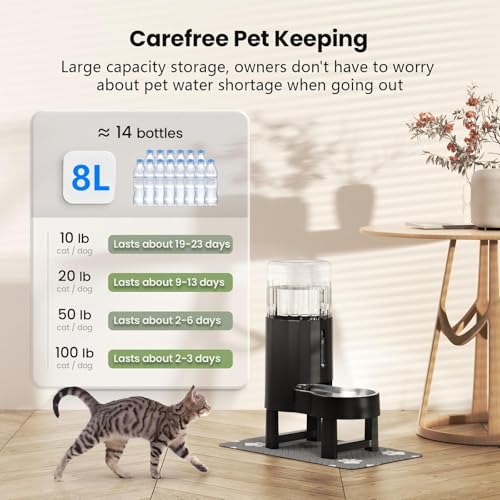 Elevated Dog Water Bowl Dispenser 8L