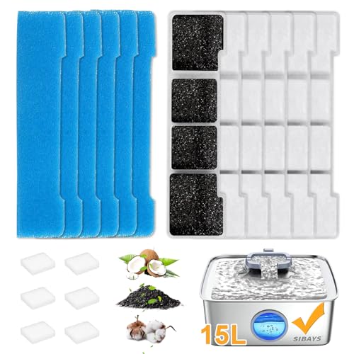 Dog Water Fountain Filter Replacement for 4Gal (18 Count)