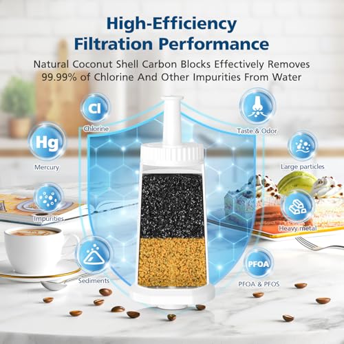 6 Pack Upgrade Water Filters Compatible with Breville BES880 Barista Touch (6 Count)