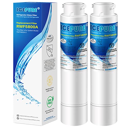 RWF5800A Refrigerator Water Filter Replacement for Frigidaire EWF02 (2 Count)