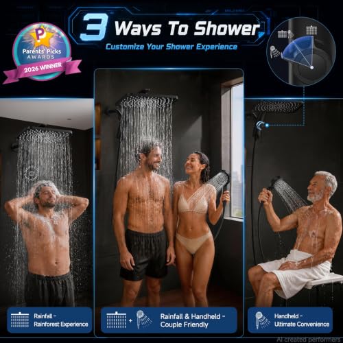 12" Rain Shower Head with Handheld