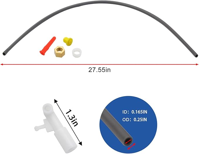 4235 Feed Tube Nozzle Assembly with Sleeve Nut Compatible with Aprilaire 700 Series Aprilaire Humidifier Models 700, 700A, 700M, 760, 760A, 768 - AquaVibe