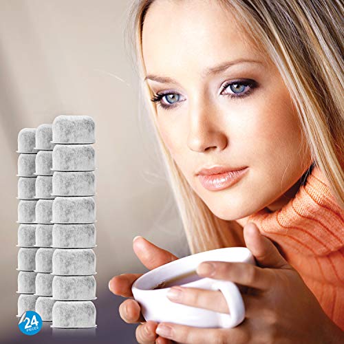 Pack of 24 Replacement Charcoal Water Filters for Cuisinart Coffee Machines By Housewares Solutions (24 Count)