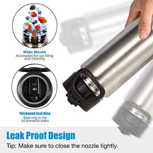 Insulated Water Bottles with Straw Bulk 8 Pack (8 Count)