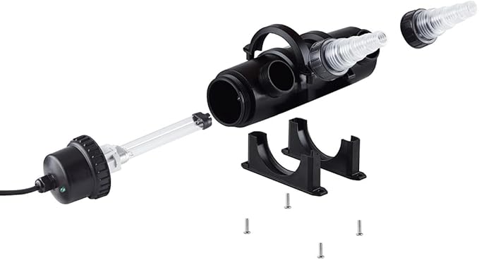 Alpine Corporation 9 Watt UV Clarifier Intended for Fountains, Waterfalls, and Water Circulation Out of Water Use, Black
