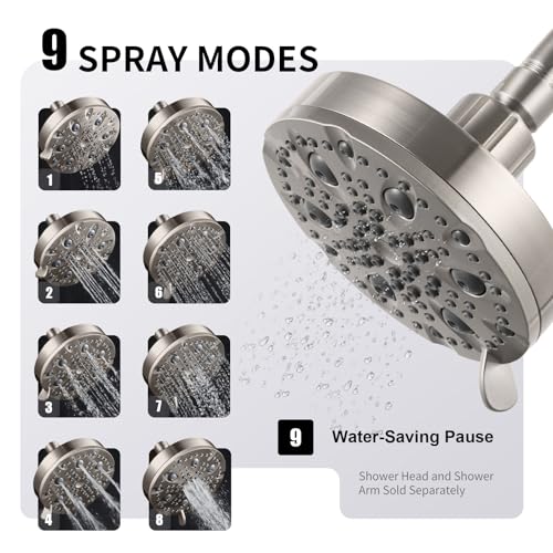Shower Head High Pressure Shower Head with Pause Mode