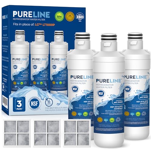 LT1000PC Refrigerator Water Filter Replacement for LG LT1000P (3 Count)