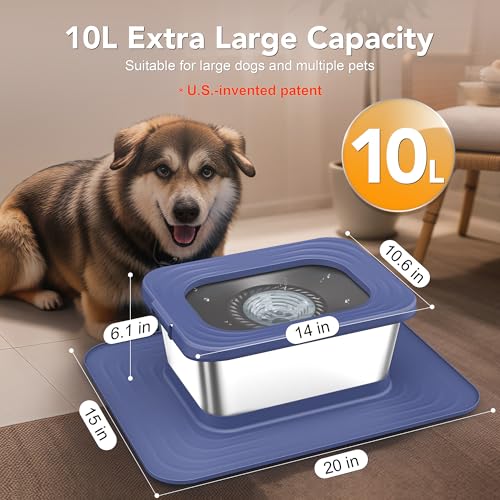 10L Stainless Steel Dog Water Bowl