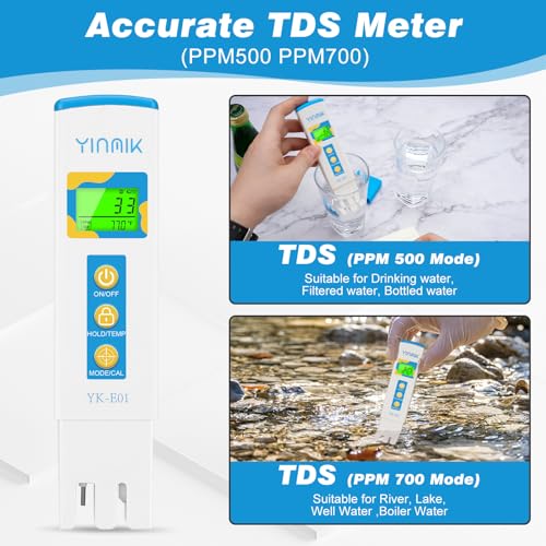 TDS EC Temp Meter Conductivity Tester for Hydroponic Water PPM Meter