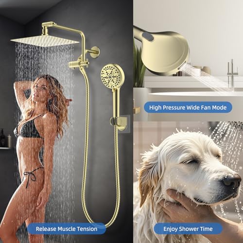 10" Metal Rainfall Shower Head with 10