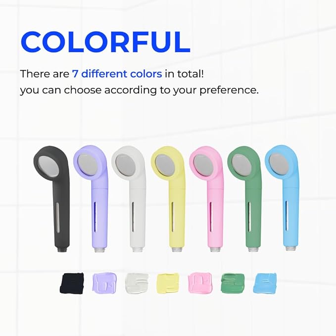 BODYLUV - Puresome Handheld Shower Head (Ver.1), Strong Water Pressure, Water Saving Filter For Bathroom (Handheld Shower Head with Silicon Cover) (Deep Black)