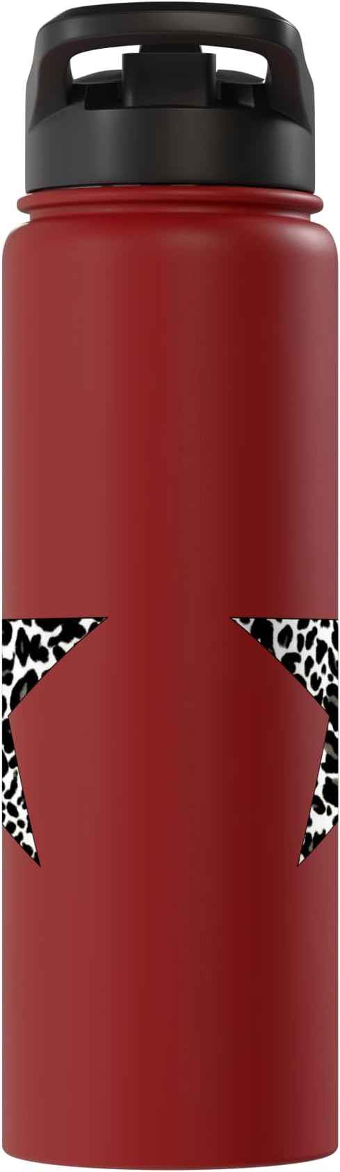 Star Shape - Cute Cheetah Leopard Print Graphic Stainless Steel Insulated Water Bottle