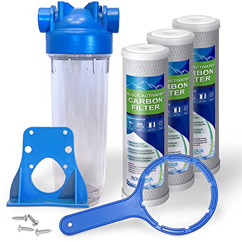 10 Inches European Design Transparent Standard Whole House Water Filter System with Presser Relief Valve
