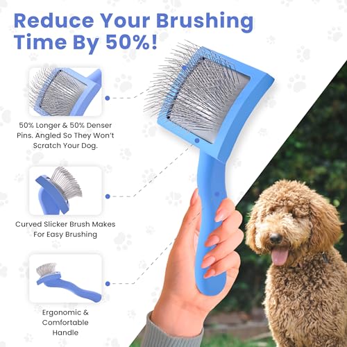 Small Curved Slicker Brush For Dogs